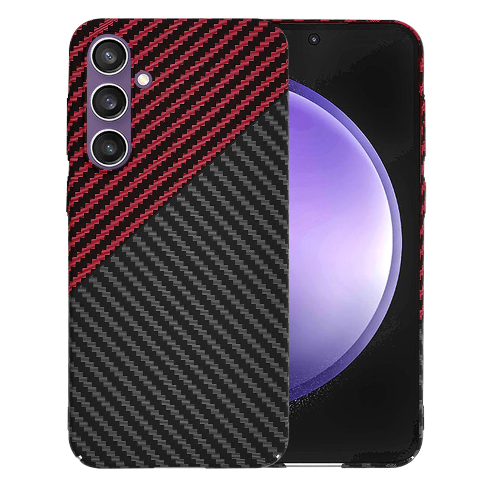 Калъф за Samsung Galaxy S23 FE S711, Techsuit, Carbonite FiberShell, Черно Червен