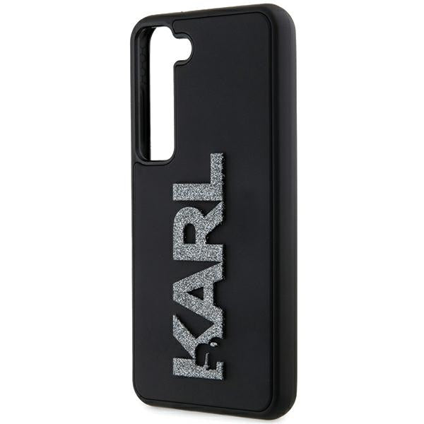 Калъф за Samsung Galaxy S23+ S916, Karl Lagerfeld, 3D Rubber Glitter Logo, Черен