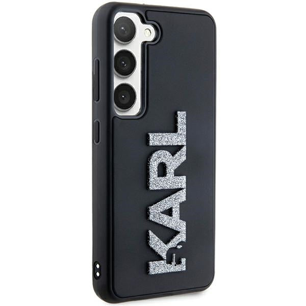 Калъф за Samsung Galaxy S23+ S916, Karl Lagerfeld, 3D Rubber Glitter Logo, Черен