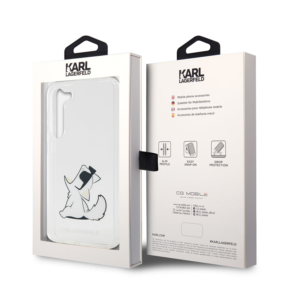 Калъф за Samsung Galaxy S23+ S916, Karl Lagerfeld, Choupette Eat, Прозрачен