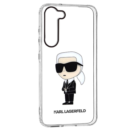 Калъф за Samsung Galaxy S23+ S916, Karl Lagerfeld, Ikonik Karl, Прозрачен
