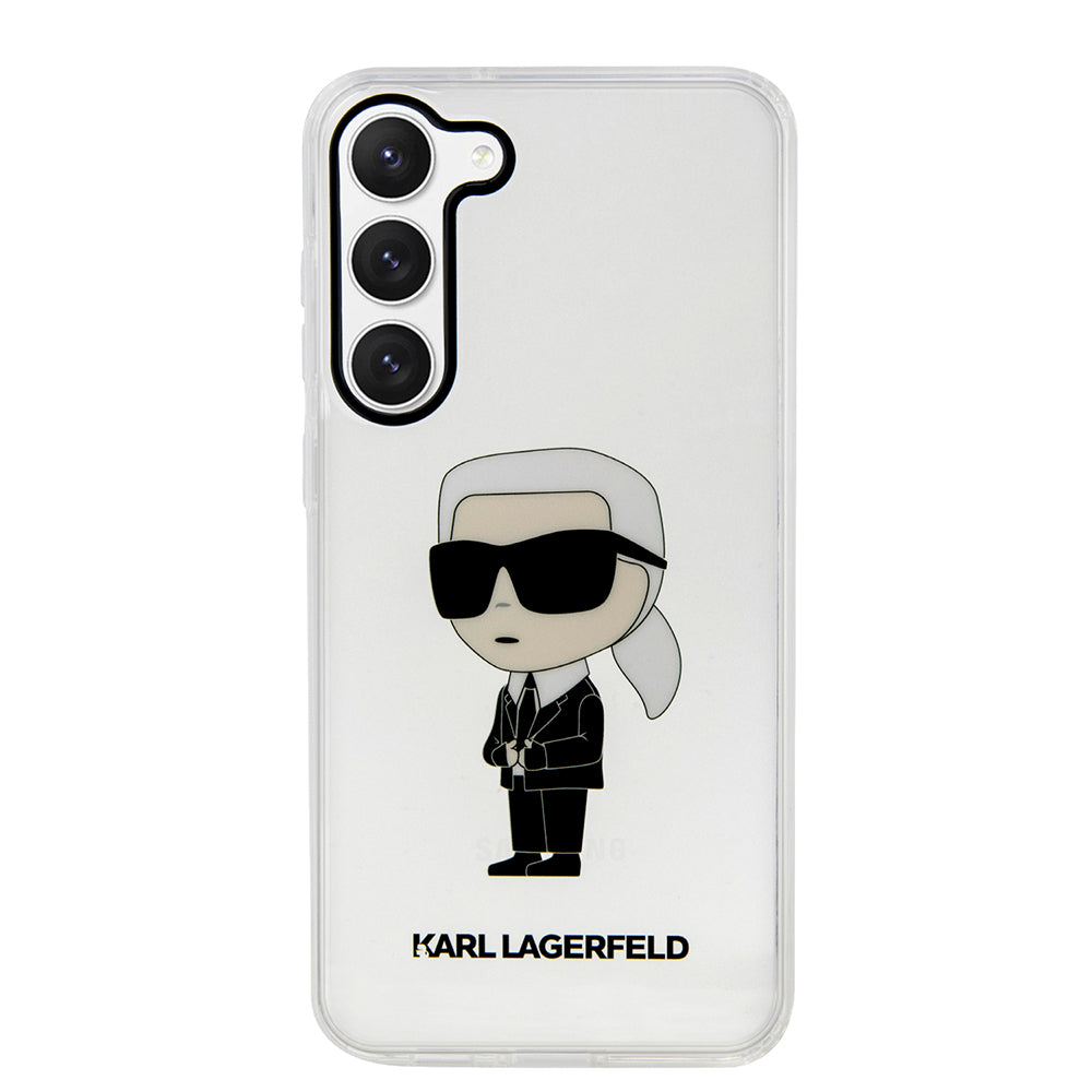 Калъф за Samsung Galaxy S23+ S916, Karl Lagerfeld, Ikonik Karl, Прозрачен