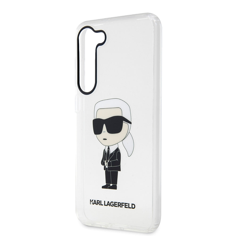 Калъф за Samsung Galaxy S23+ S916, Karl Lagerfeld, Ikonik Karl, Прозрачен