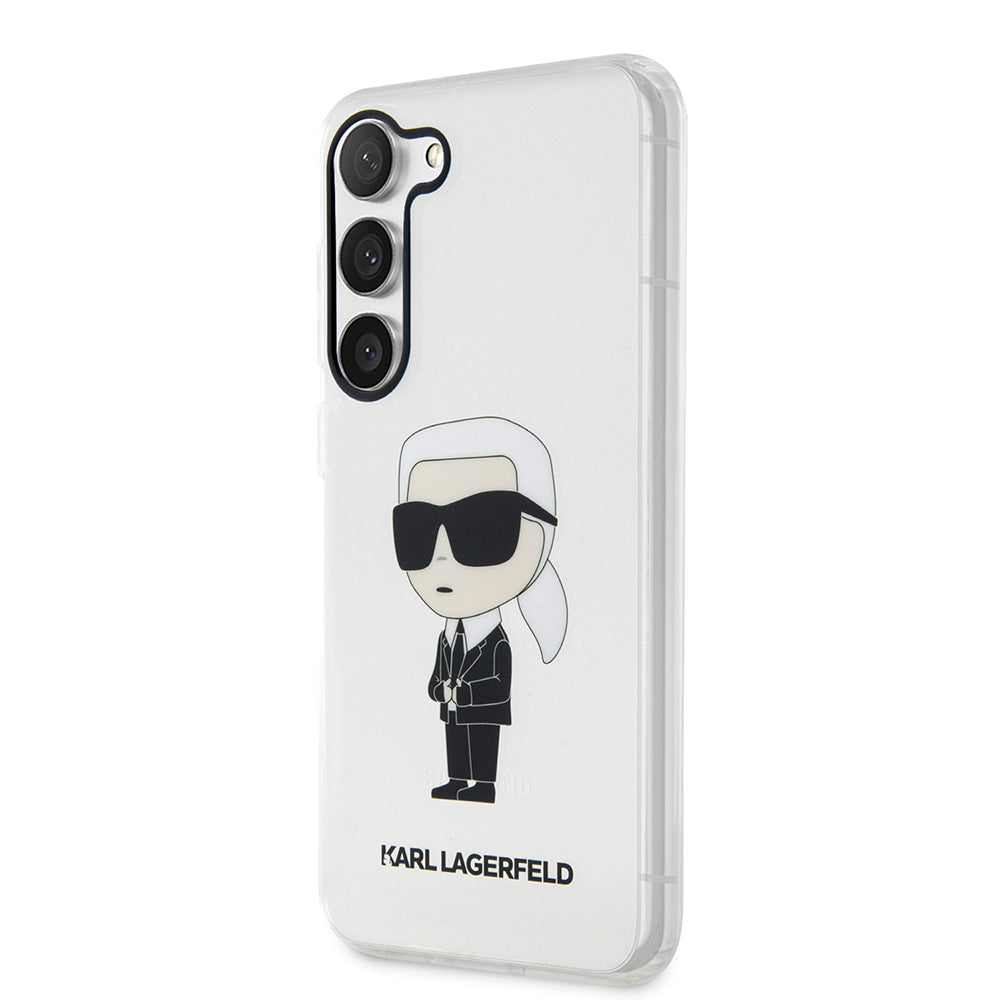 Калъф за Samsung Galaxy S23+ S916, Karl Lagerfeld, Ikonik Karl, Прозрачен