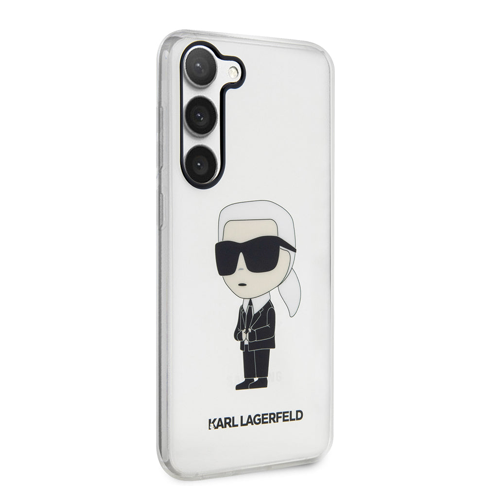 Калъф за Samsung Galaxy S23+ S916, Karl Lagerfeld, Ikonik Karl, Прозрачен