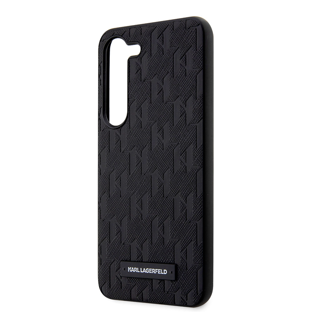 Калъф за Samsung Galaxy S23+ S916, Karl Lagerfeld, Saffiano Monogram Metal Logo, Черен