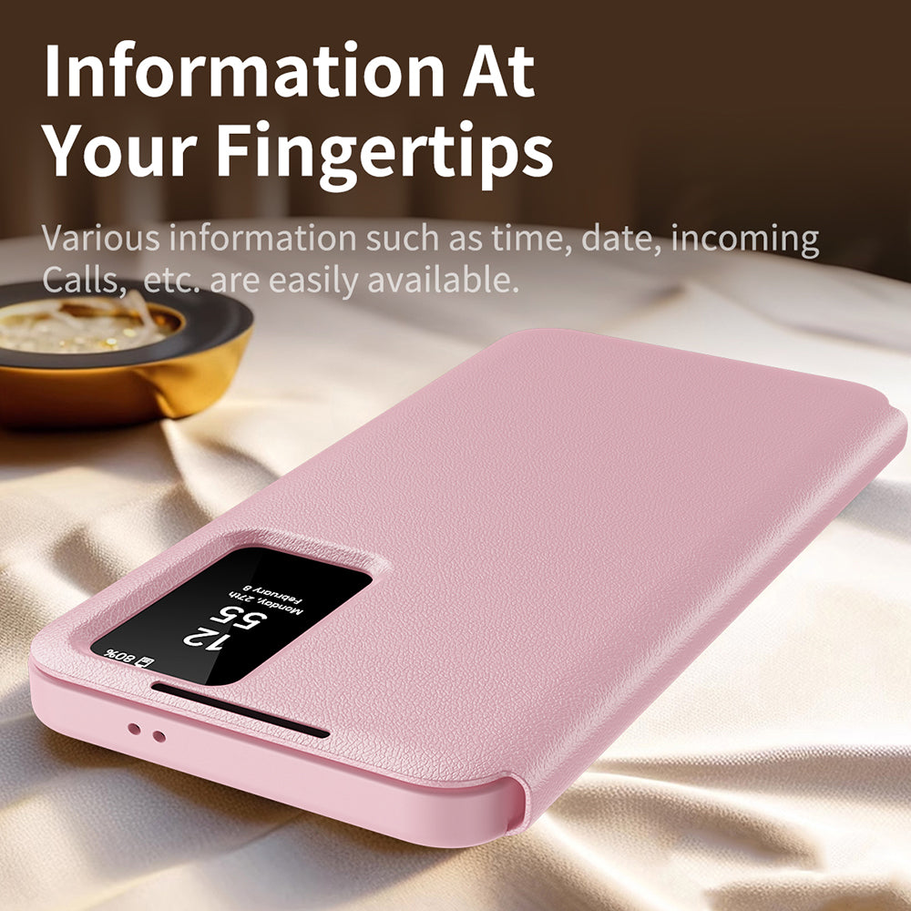 Калъф за Samsung Galaxy S23 S911, Techsuit, SmartView, Розов
