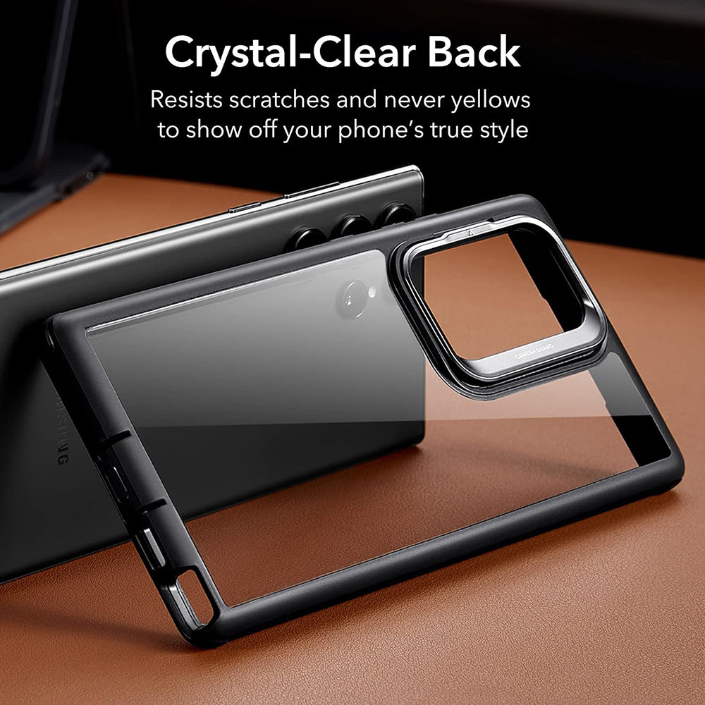 Калъф за Samsung Galaxy S23 Ultra S918, ESR, Shock Armor Kickstand, Прозрачен черен