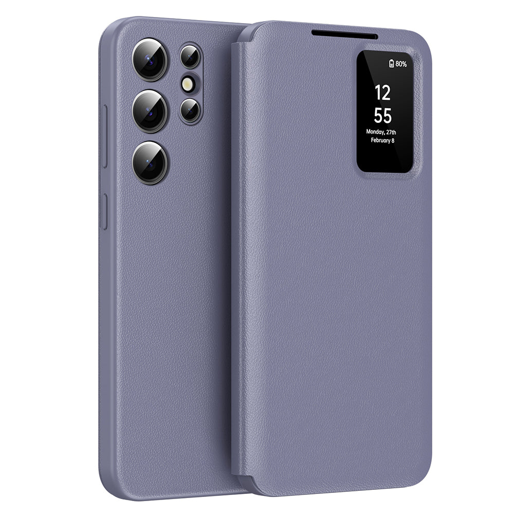 Калъф за Samsung Galaxy S23 Ultra S918, Techsuit, SmartView, Лилав