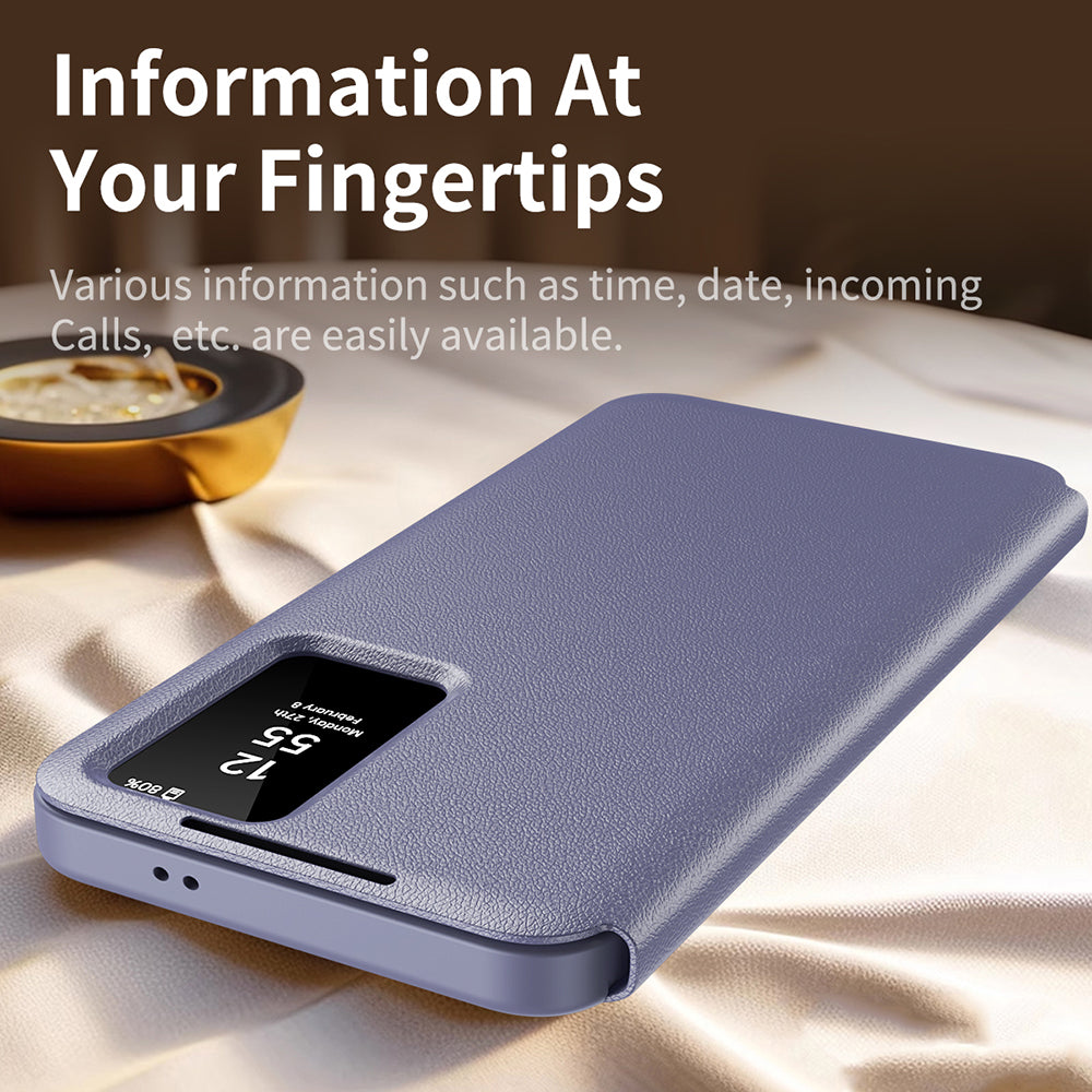 Калъф за Samsung Galaxy S23 Ultra S918, Techsuit, SmartView, Лилав