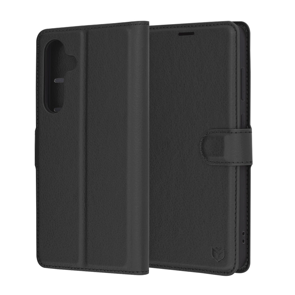 Калъф за Samsung Galaxy S24 FE S721, Techsuit, Leather Folio, Черен