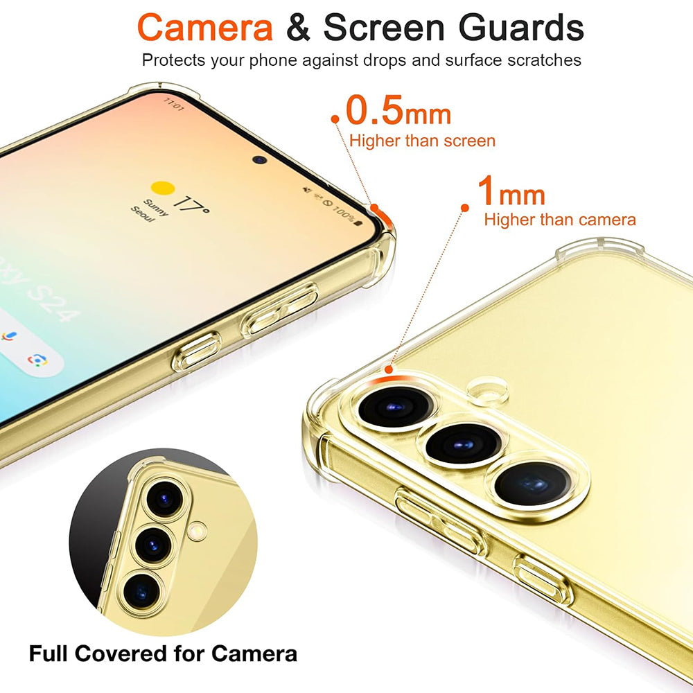 Калъф за Samsung Galaxy S24 FE S721, Techsuit, противоударен прозрачен, прозрачен