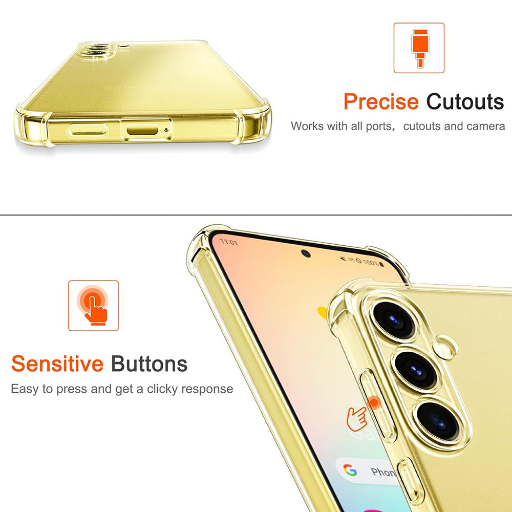 Калъф за Samsung Galaxy S24 FE S721, Techsuit, противоударен прозрачен, прозрачен