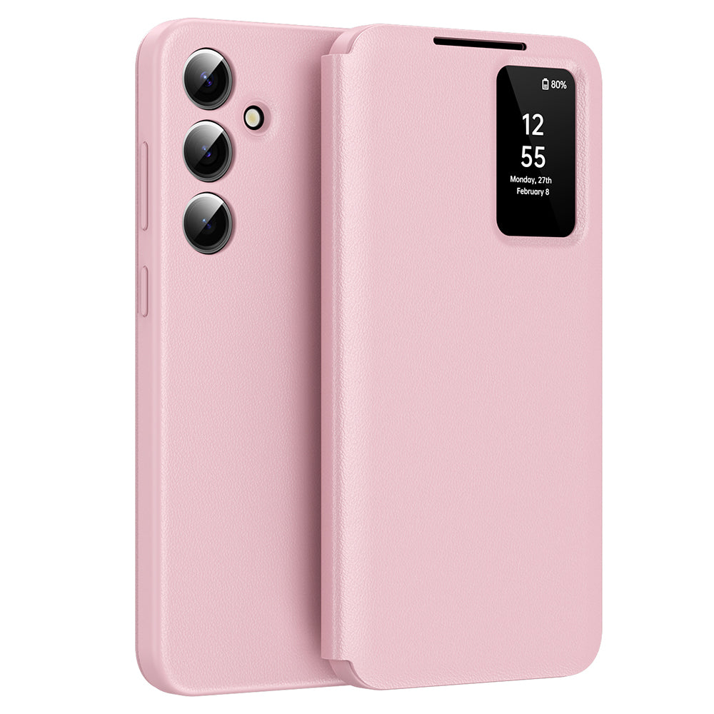 Калъф за Samsung Galaxy S24 FE S721, Techsuit, SmartView, Розов