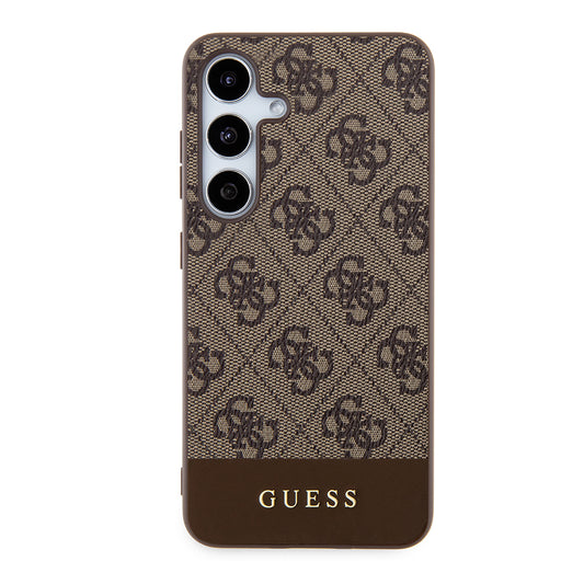 Калъф за Samsung Galaxy S24+ S926, Guess, 4G Stripe, Кафяв