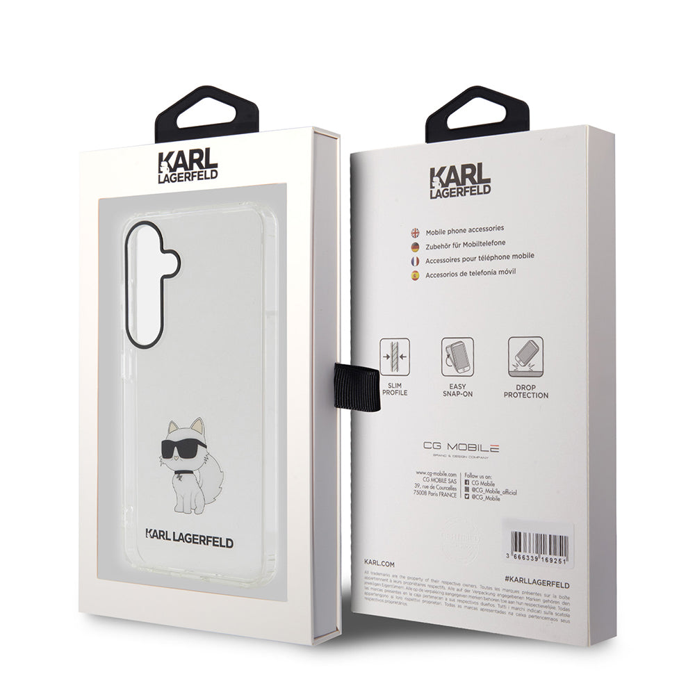Калъф за Samsung Galaxy S24+ S926, Karl Lagerfeld, IML Luxury Choupette, Прозрачен
