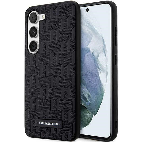Калъф за Samsung Galaxy S24+ S926, Karl Lagerfeld, Saffiano Monogram Metal Logo, Черен