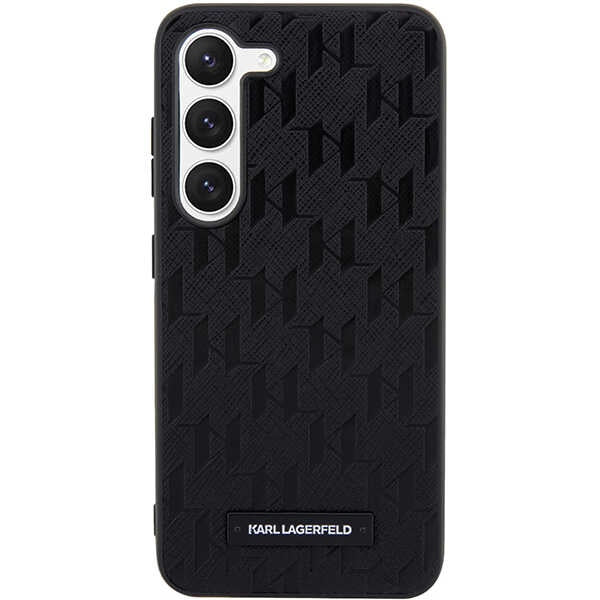 Калъф за Samsung Galaxy S24+ S926, Karl Lagerfeld, Saffiano Monogram Metal Logo, Черен