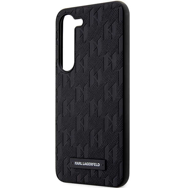 Калъф за Samsung Galaxy S24+ S926, Karl Lagerfeld, Saffiano Monogram Metal Logo, Черен