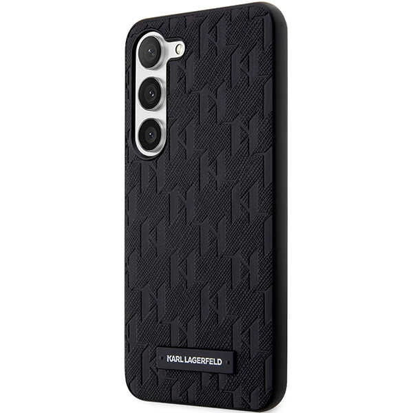 Калъф за Samsung Galaxy S24+ S926, Karl Lagerfeld, Saffiano Monogram Metal Logo, Черен