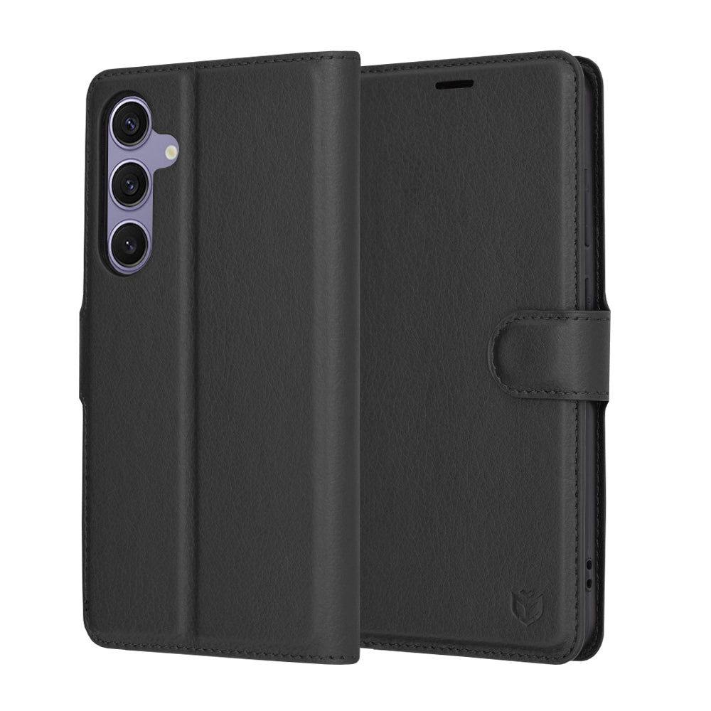 Калъф за Samsung Galaxy S24+ S926, Techsuit, Leather Folio, Черен
