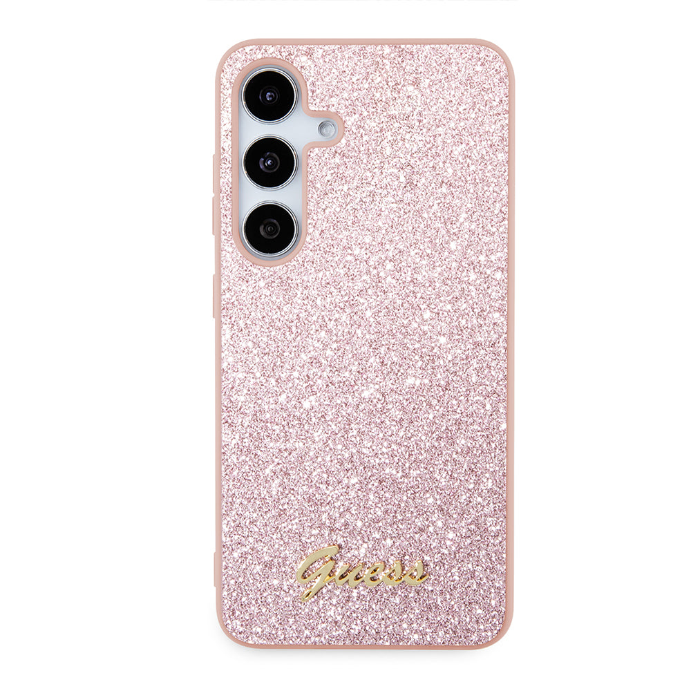 Калъф за Samsung Galaxy S24 S921, Guess, Glitter Script, Розов