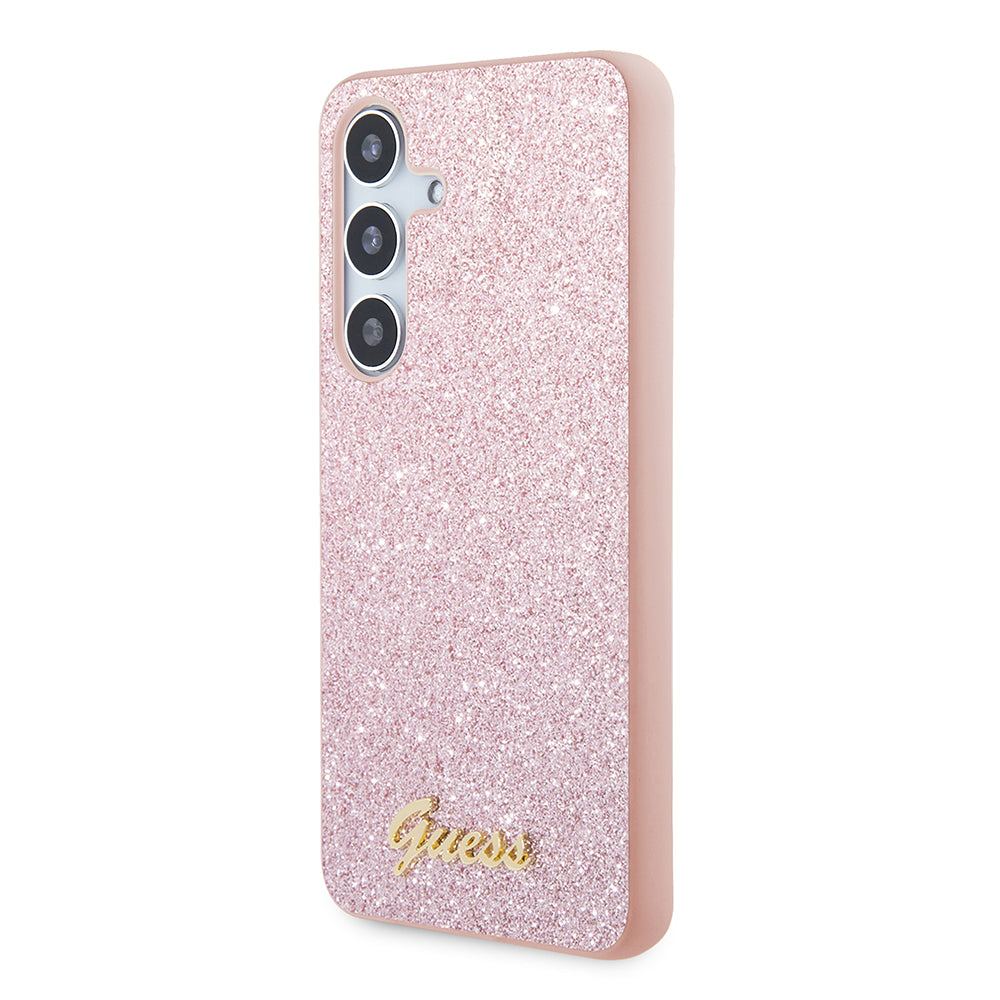 Калъф за Samsung Galaxy S24 S921, Guess, Glitter Script, Розов