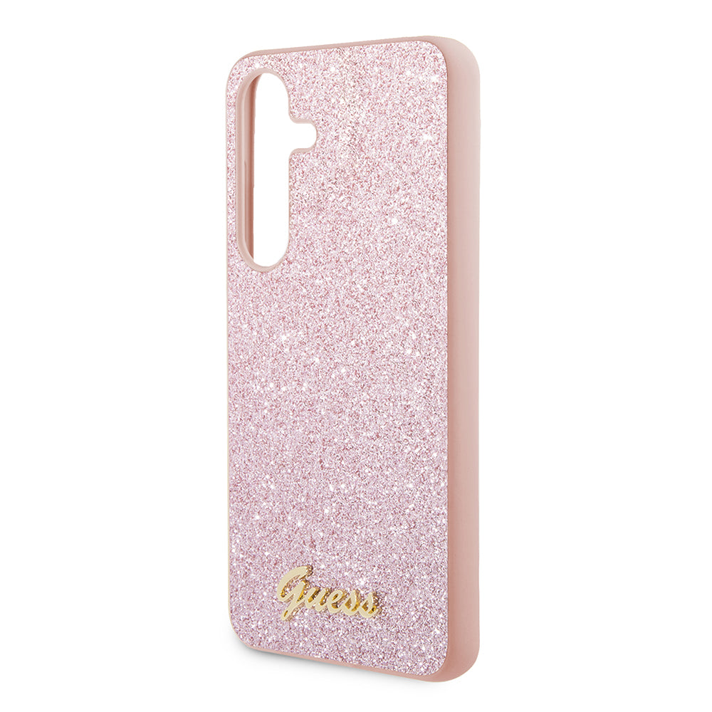 Калъф за Samsung Galaxy S24 S921, Guess, Glitter Script, Розов
