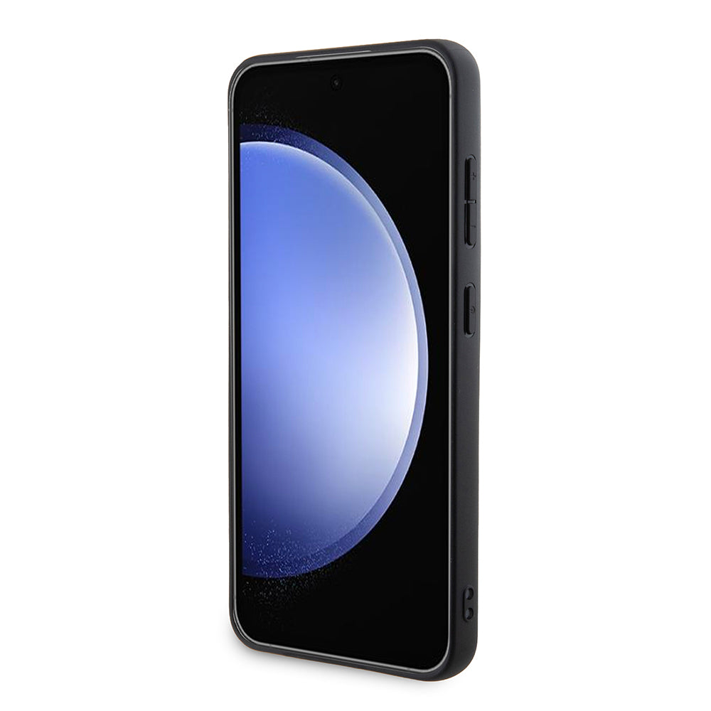 Калъф за Samsung Galaxy S24 S921, Karl Lagerfeld, Saffiano Karl & Choupette Metal, Черен