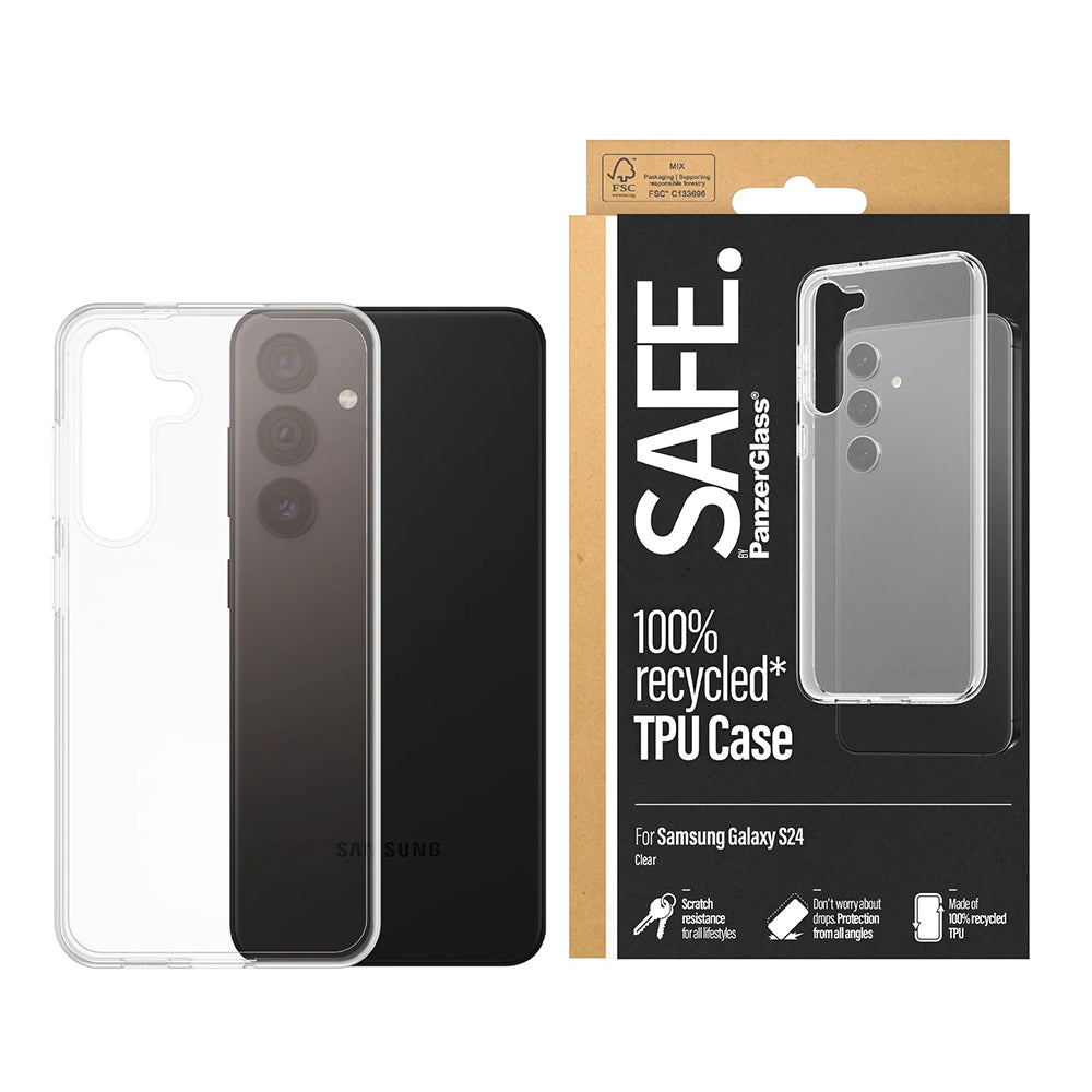 Калъф за Samsung Galaxy S24 S921, PanzerGlass, Safe., Прозрачен