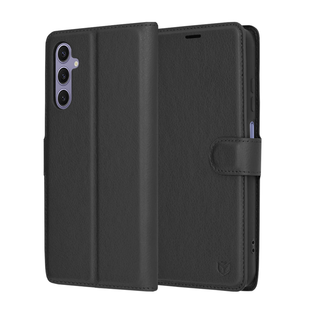 Калъф за Samsung Galaxy S24 S921, Techsuit, Leather Folio, Черен