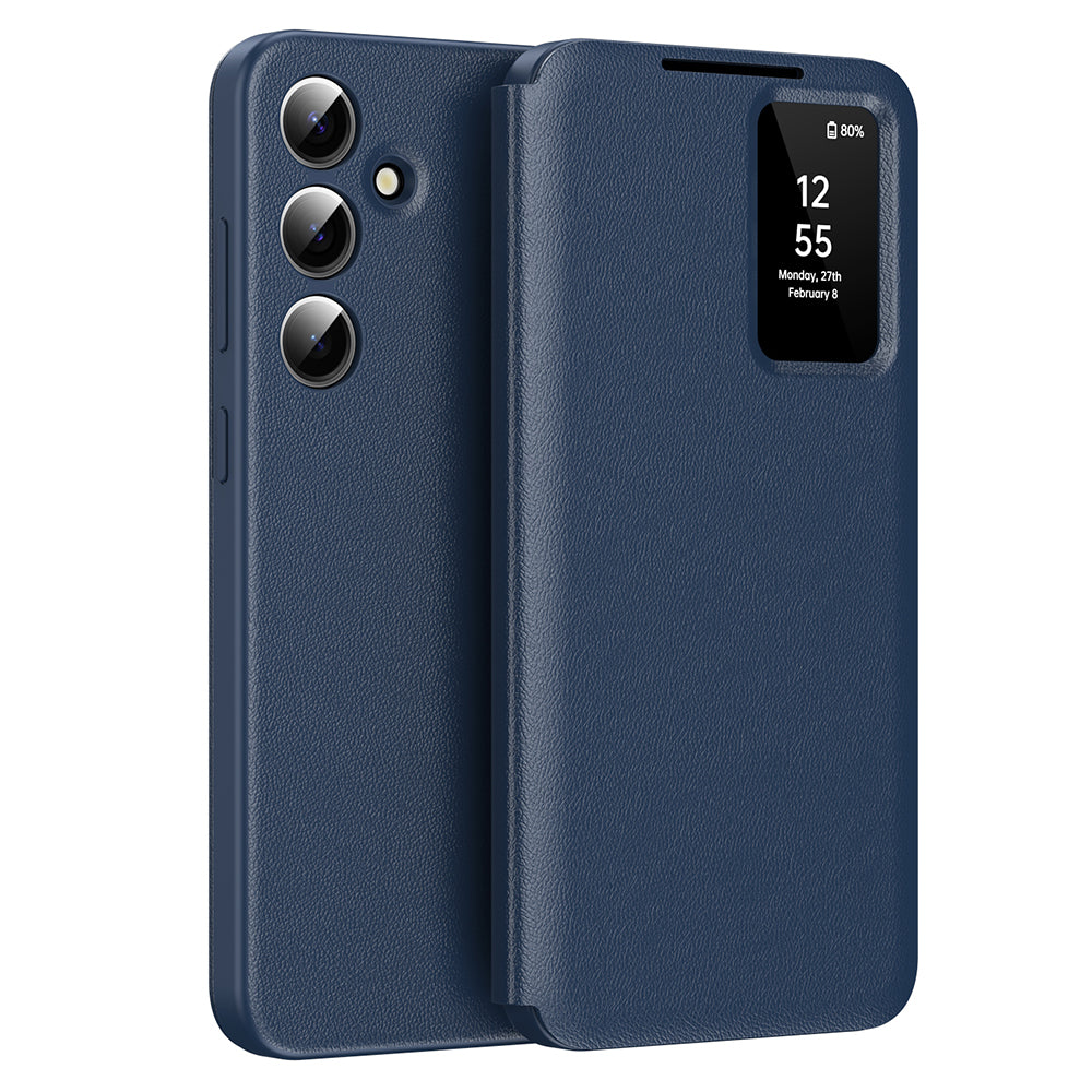 Калъф за Samsung Galaxy S24 S921, Techsuit, SmartView, Син