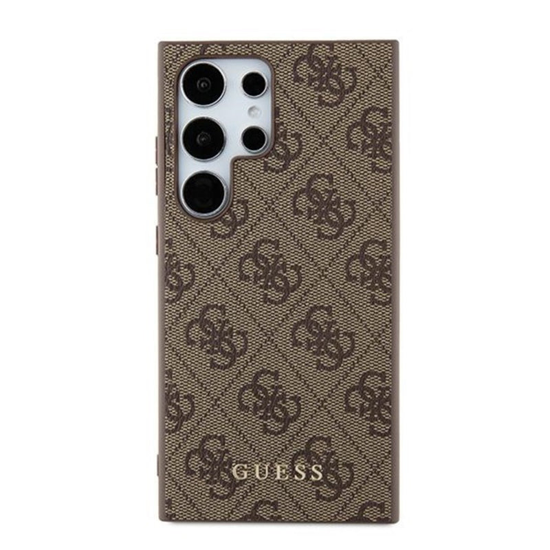 Калъф за Samsung Galaxy S24 Ultra S928, Guess, 4G Metal Gold Logo, Кафяв