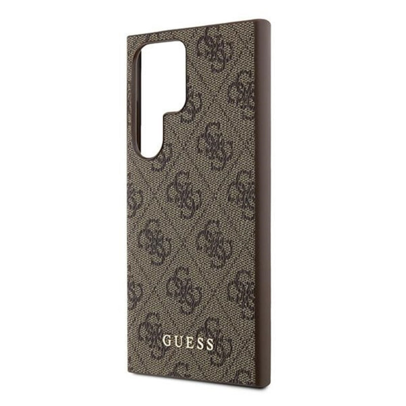 Калъф за Samsung Galaxy S24 Ultra S928, Guess, 4G Metal Gold Logo, Кафяв