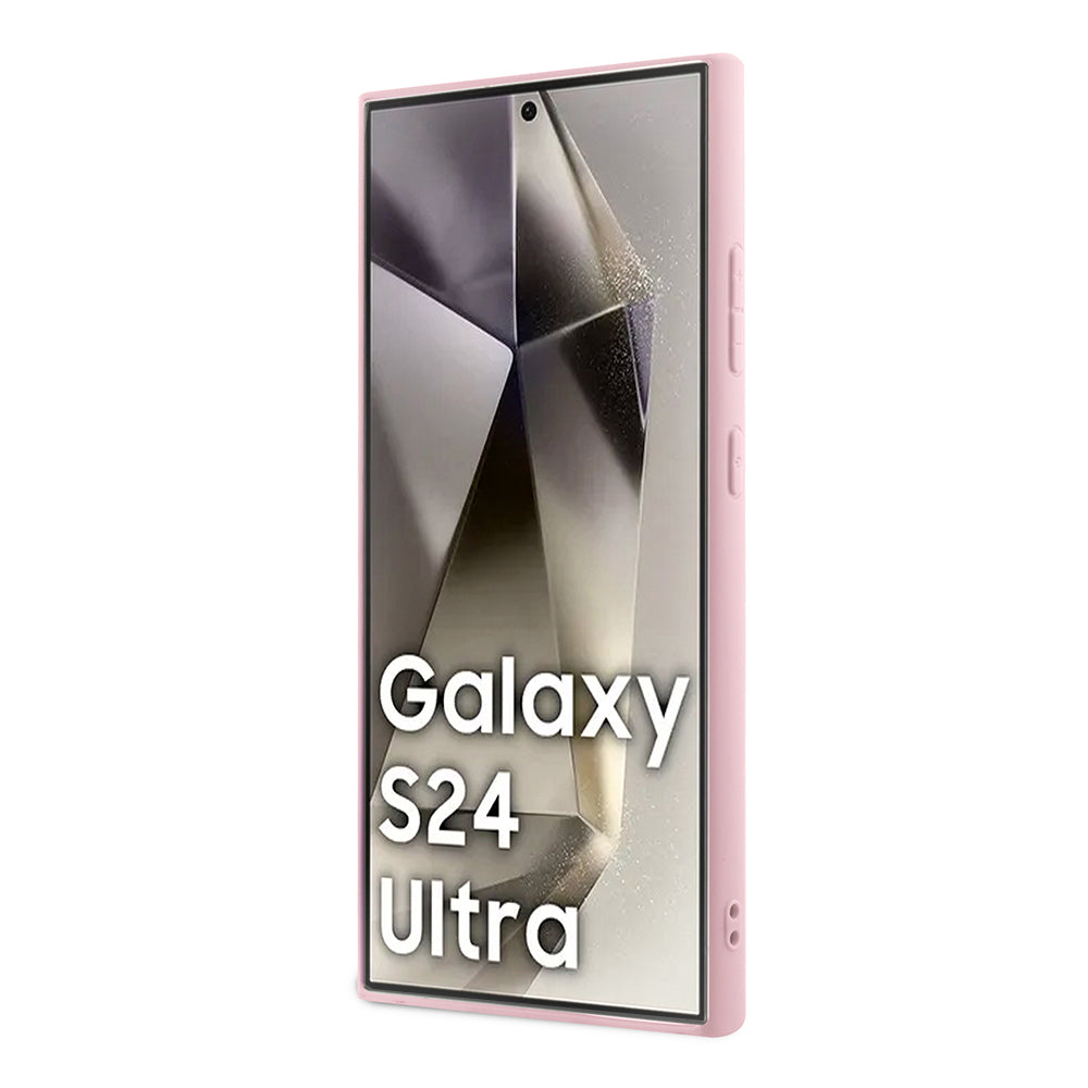 Калъф за Samsung Galaxy S24 Ultra S928, Guess, Glitter Script, Розов
