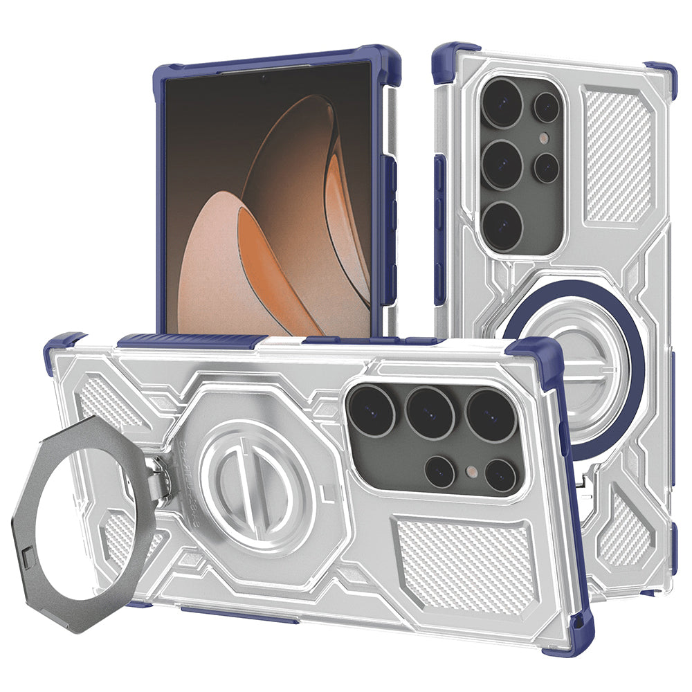 Калъф за Samsung Galaxy S24 Ultra S928, Techsuit, Carbon Shield Pro, Син