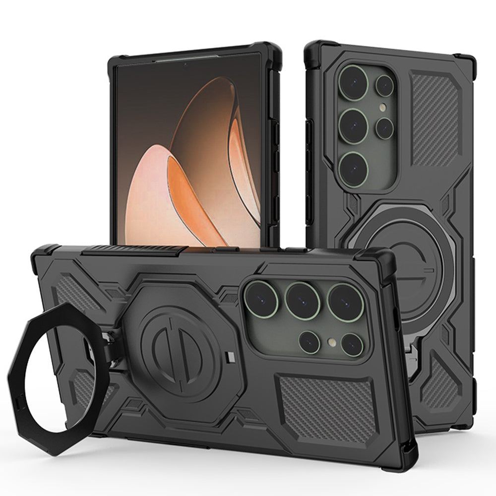 Калъф за Samsung Galaxy S24 Ultra S928, Techsuit, Carbon Shield Pro, Черен