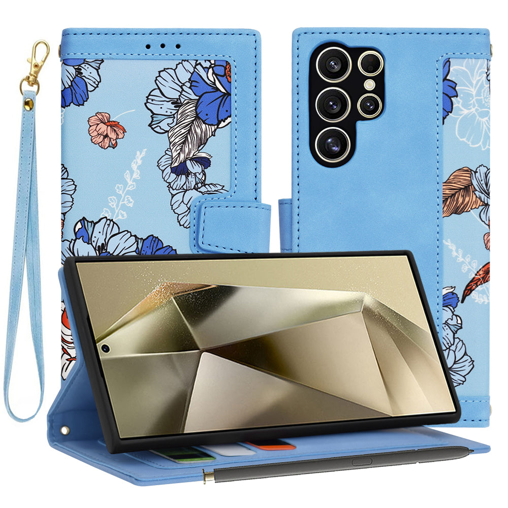 Калъф за Samsung Galaxy S24 Ultra S928, Techsuit, FlipCraft, Син