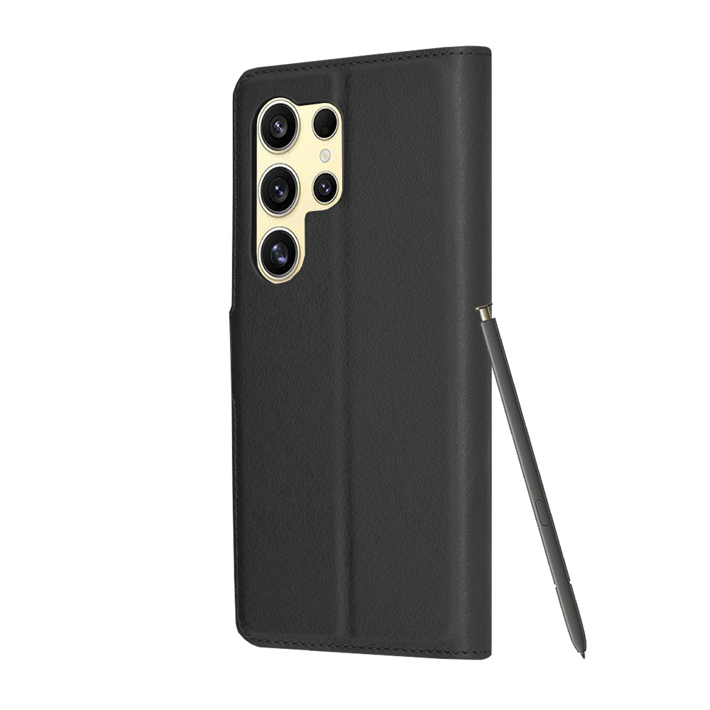 Калъф за Samsung Galaxy S24 Ultra S928, Techsuit, кожен портфейл, черен