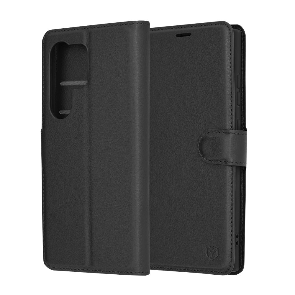 Калъф за Samsung Galaxy S24 Ultra S928, Techsuit, кожен портфейл, черен