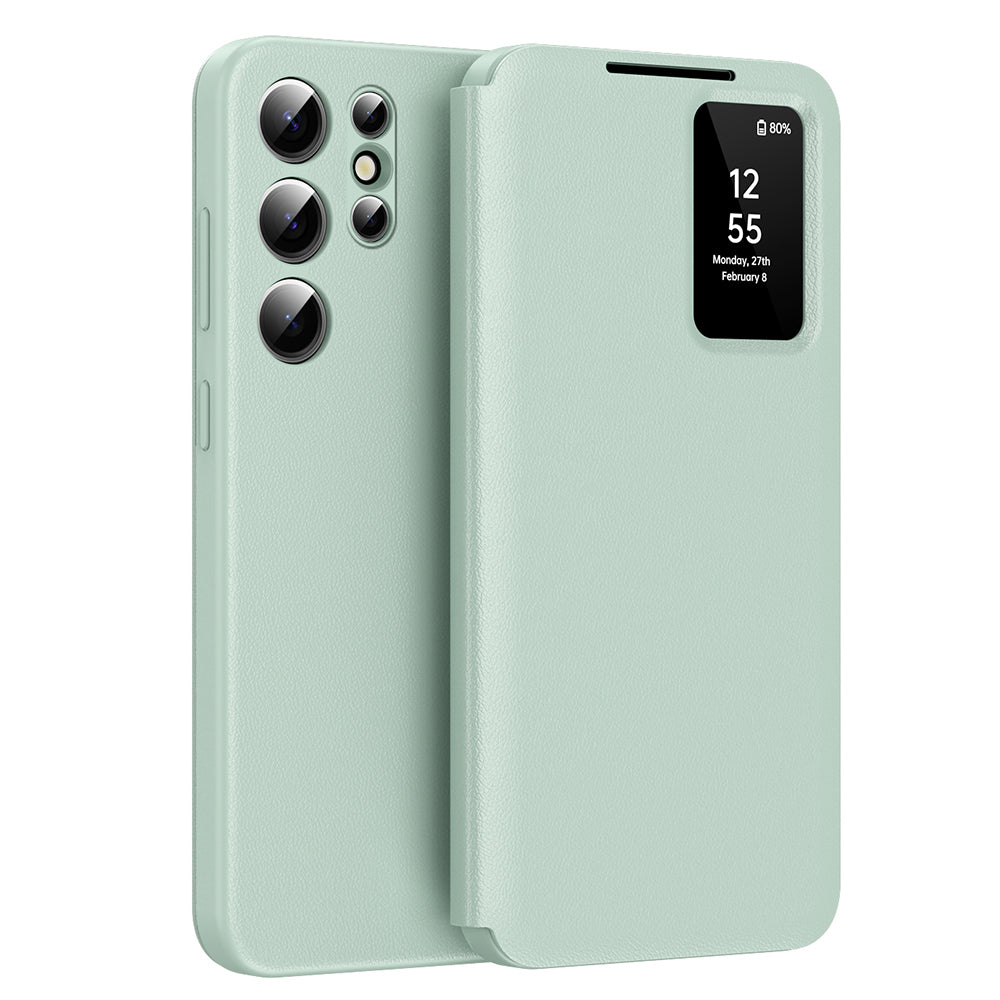Калъф за Samsung Galaxy S24 Ultra S928, Techsuit, SmartView, Зелен