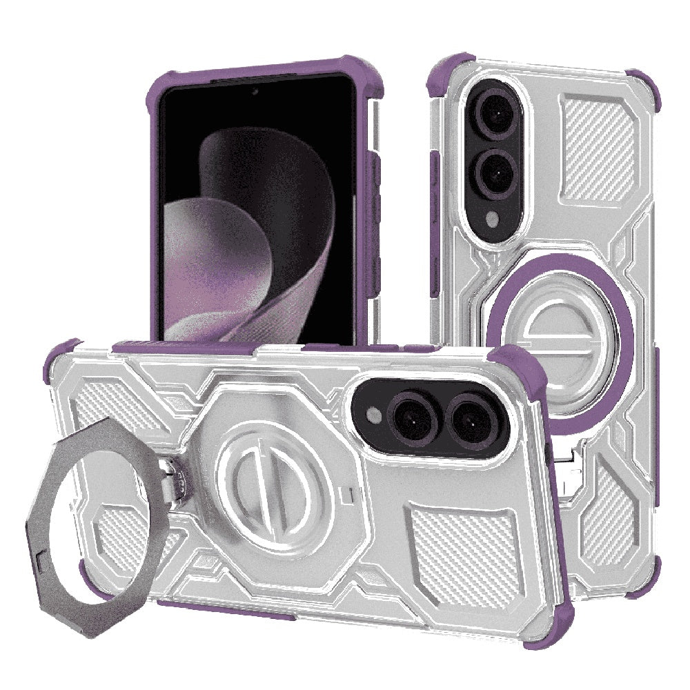 Калъф за Samsung Galaxy S25 Edge S937, Techsuit, Carbon Shield Pro, Лилав