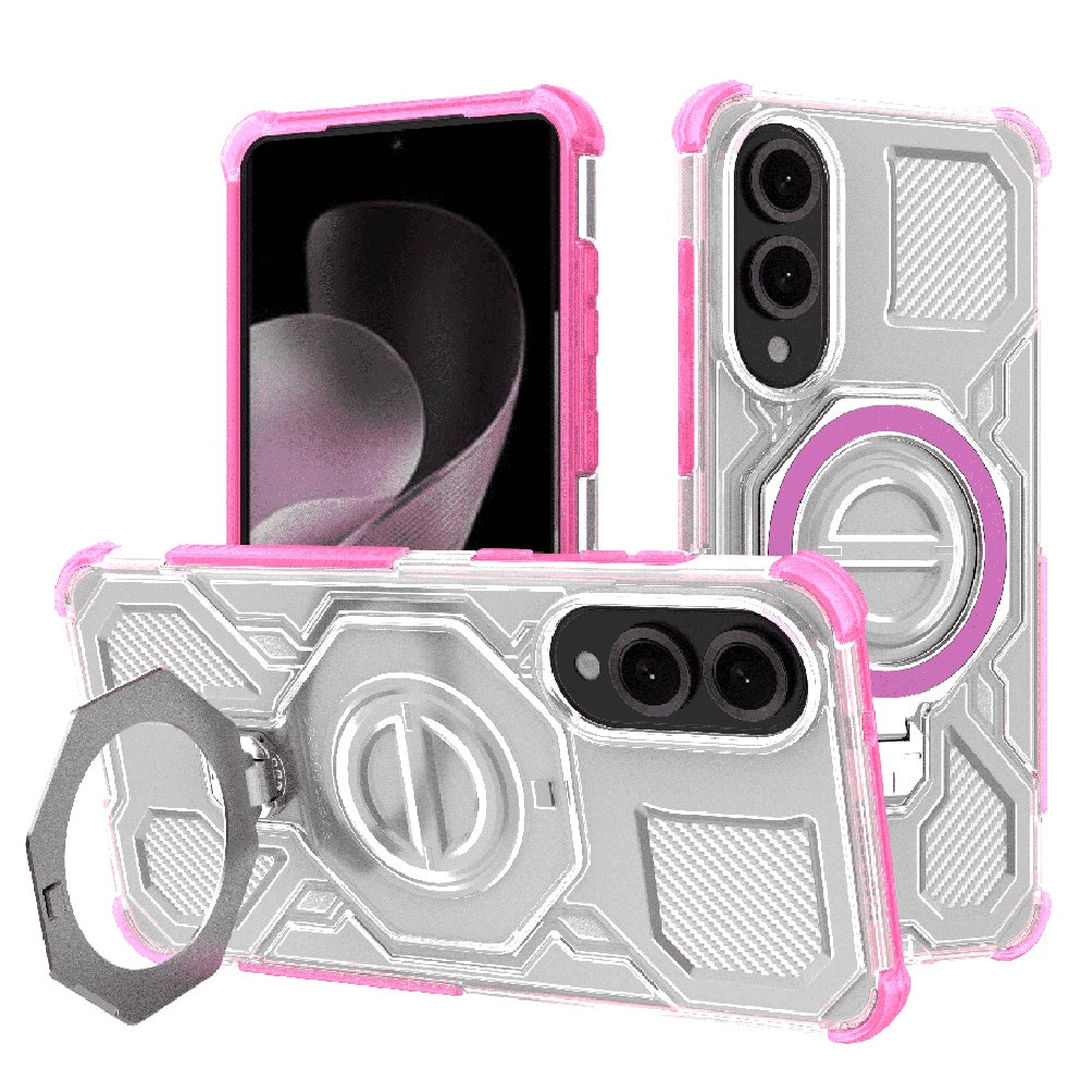 Калъф за Samsung Galaxy S25 Edge S937, Techsuit, Carbon Shield Pro, Розов