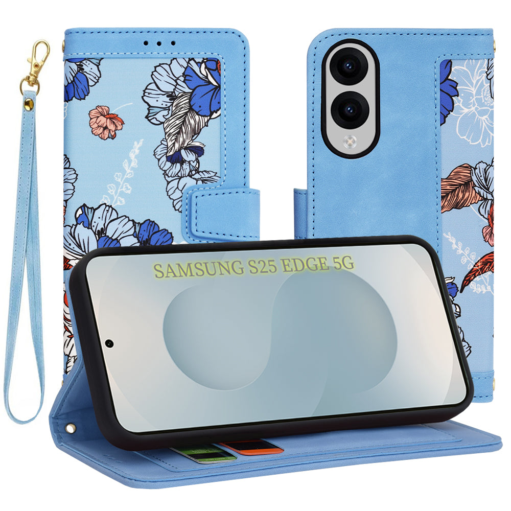 Калъф за Samsung Galaxy S25 Edge S937, Techsuit, FlipCraft, Син