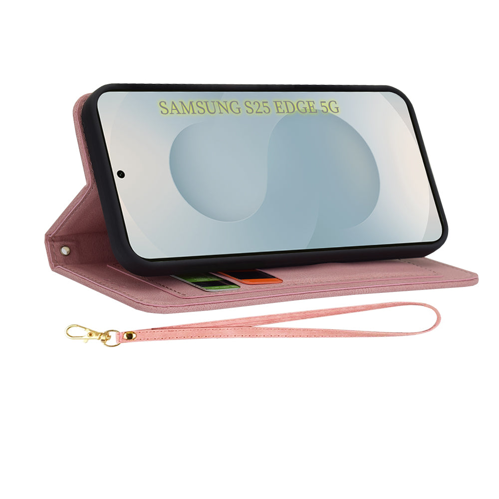 Калъф за Samsung Galaxy S25 Edge S937, Techsuit, FlipCraft, Розов