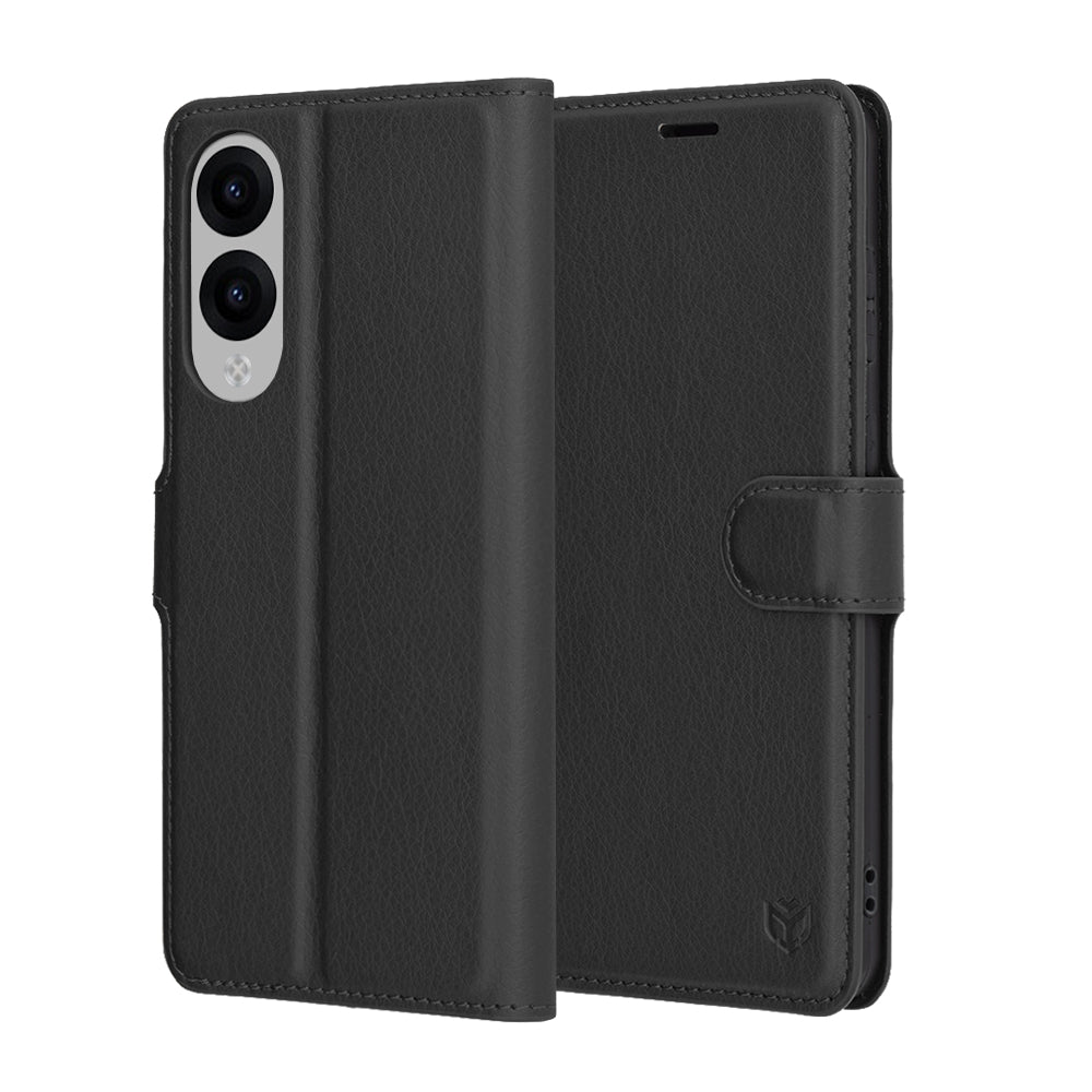Калъф за Samsung Galaxy S25 Edge S937, Techsuit, кожен портфейл, черен