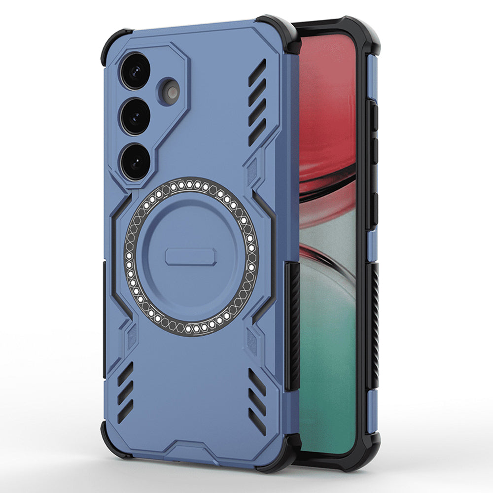 MagSafe калъф за Samsung Galaxy S25 FE, Techsuit, ArmorMag, син