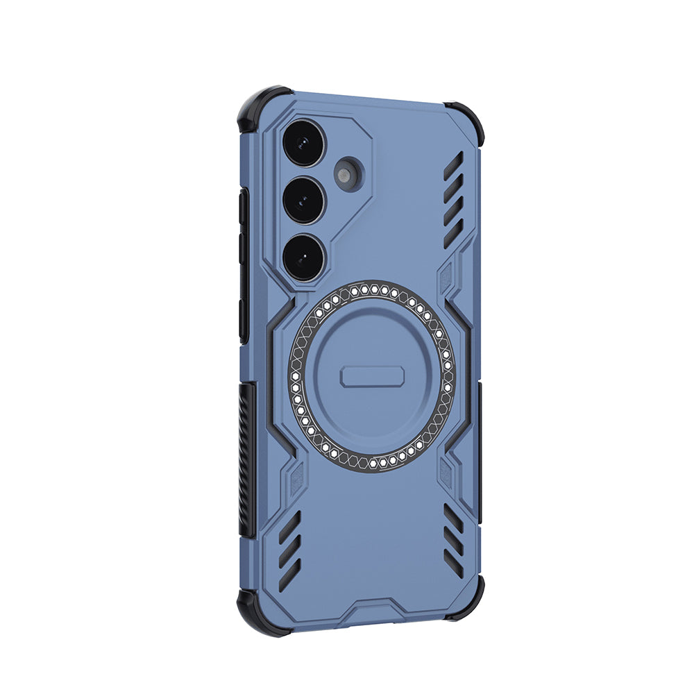 MagSafe калъф за Samsung Galaxy S25 FE, Techsuit, ArmorMag, син