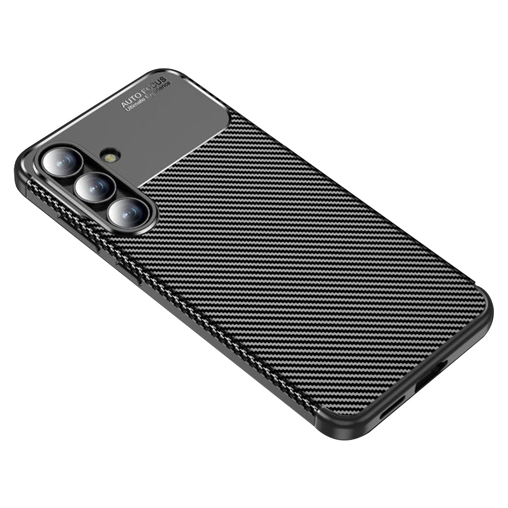 Калъф за Samsung Galaxy S25 FE, Techsuit, CarbonFiber, Черен