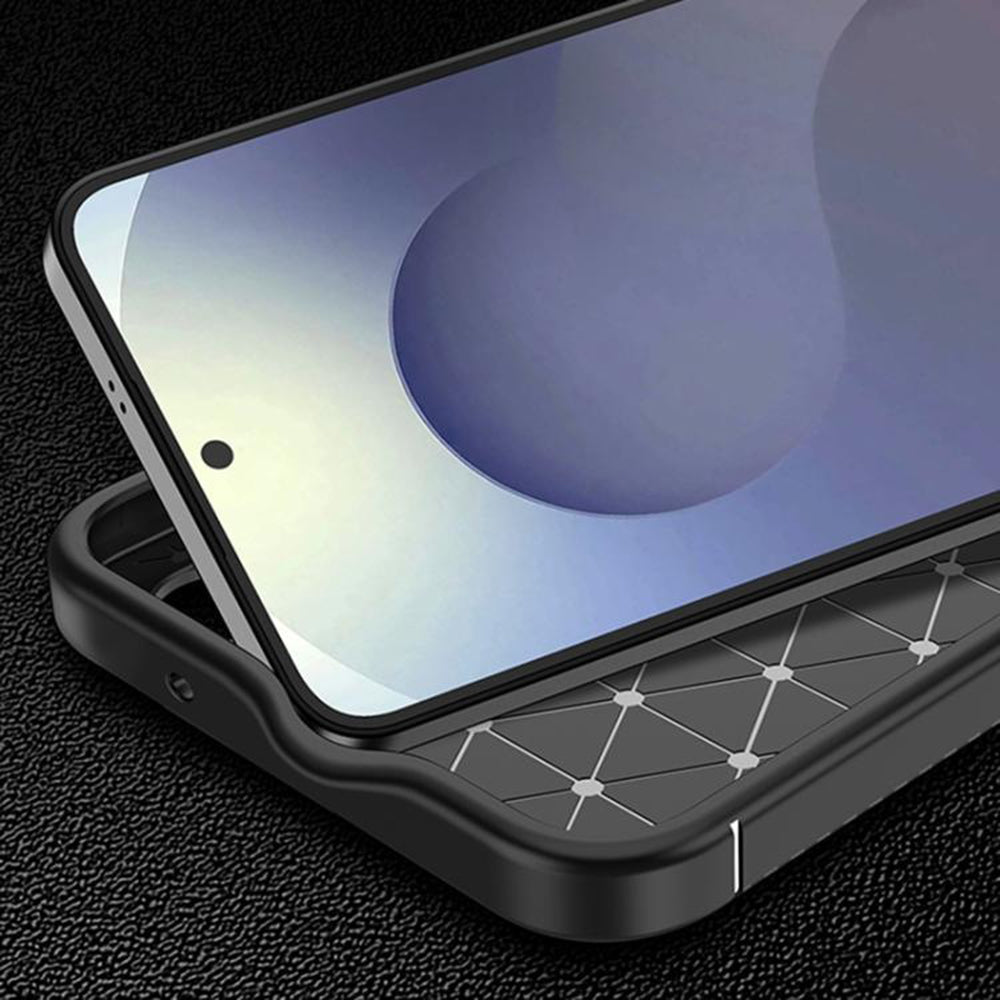 Калъф за Samsung Galaxy S25 FE, Techsuit, CarbonFiber, Черен